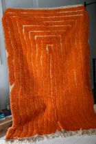 LE TAPIS MAROCAIN ORANGE "ZLABIA"